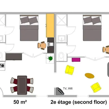 Apartment Comedie Beau T3 Climatise Cosy Avec 2 *